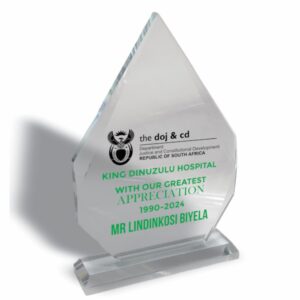 DIAMOND GLASS TROPHY 280MM Trophy Guy www.trophyguy.co.za DIAMOND GLASS TROPHY 280MM