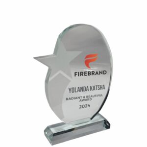 FROSTED STAR GLASS TROPHY 240MM Trophy Guy www.trophyguy.co.za FROSTED STAR GLASS TROPHY 240MM