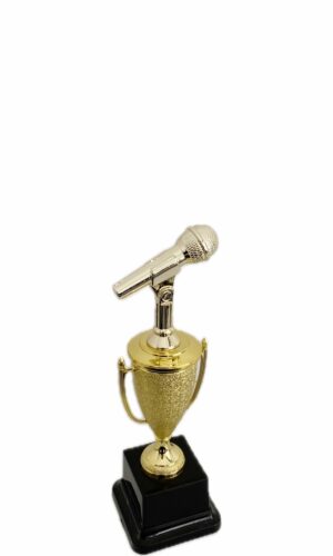 MUSIC MICROPHONE TROPHY 250MM HIGH