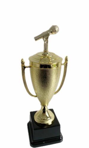 MUSIC MICROPHONE TROPHY 370MM HIGH