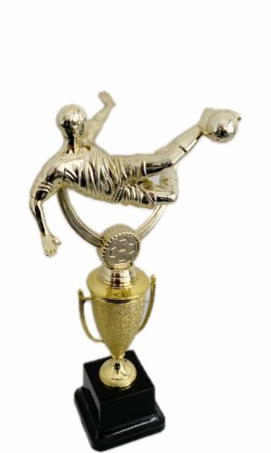 SOCCER SCISSOR KICK TROPHY 290MM HIGH