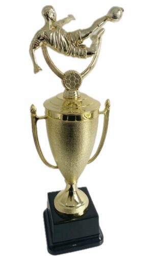SOCCER SCISSOR KICK TROPHY 430MM HIGH