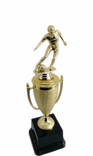 SOCCER DRIBBLER MALE TROPHY 320MM HIGH
