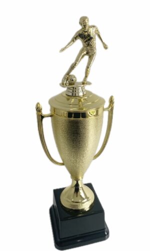 SOCCER DRIBBLER MALE TROPHY 410MM HIGH