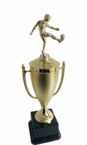 SOCCER SIDE KICK TROPHY 380MM HIGH