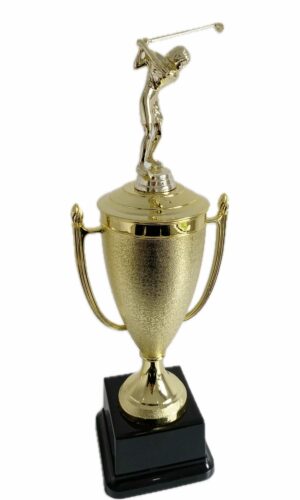 GOLFER FEMALE TROPHY 410MM HIGH