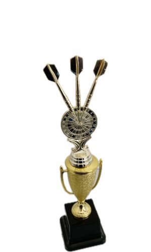 TRIPLE DART AND BOARD TROPHY 300MM HIGH