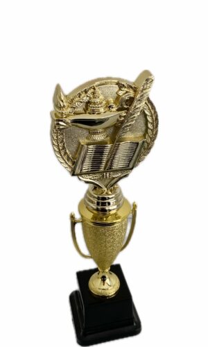 LAMP OF KNOWLEDGE WREATH TROPHY 280MM HIGH
