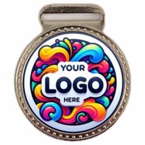 SILVER MEDAL 52MM WITH 44MM RECESS INCLUDES A 10MM RIBBON