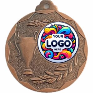 BRONZE TROPHY MEDAL 50MM WITH 25MM RECESS INCLUDES A 10MM RIBBON