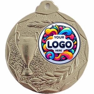 SILVER TROPHY MEDAL 50MM WITH 25MM RECESS INCLUDES A 10MM RIBBON