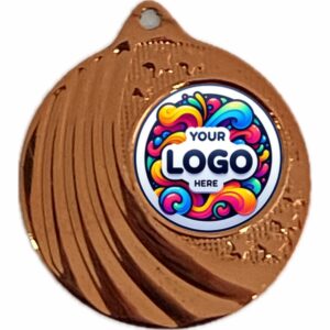 BRONZE STARS MEDAL 50MM WITH 25MM RECESS INCLUDES A 10MM RIBBON