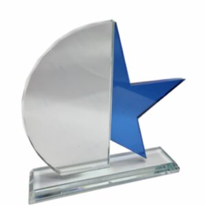 BLUE STAR GLASS TROPHY 155MM